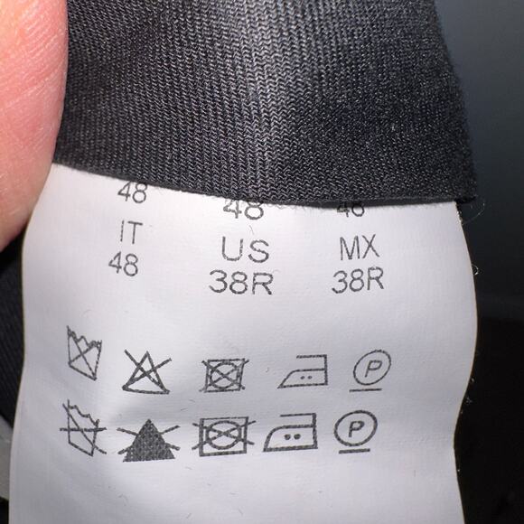 Hugo Boss Slim Fit Suit Men's 38R Dark Gray 2 Button Flat Front Pants Dapper USA - Picture 16 of 16